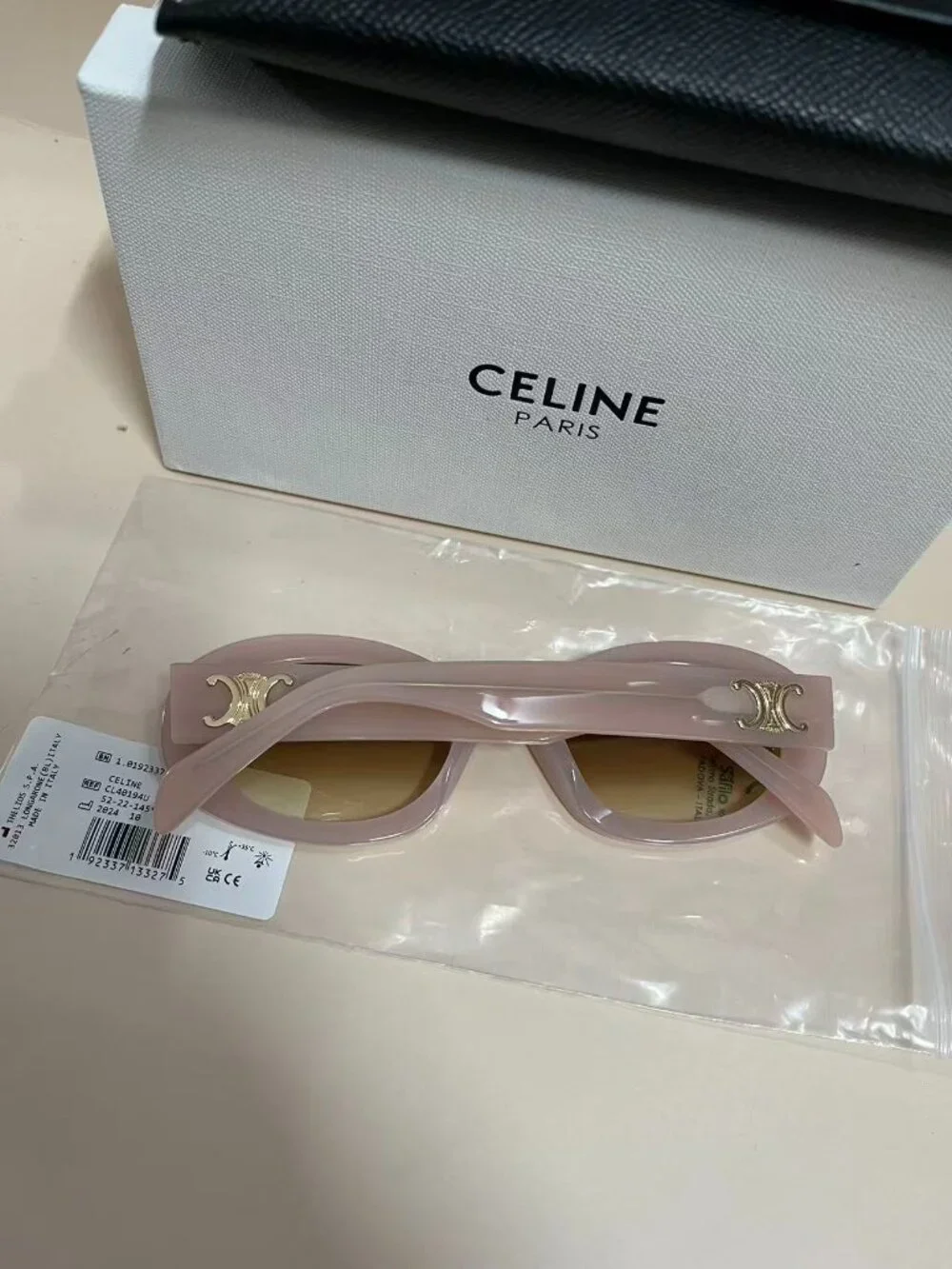 Celine Oval Pink Sunglasses - Smoky Brown Lenses - Brand New - Picture 3 of 8